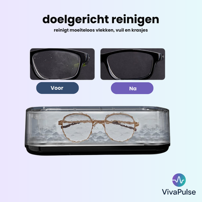 VivaPulse® Premium Ultrasoon Reiniger 650ML | Breng de Glans en Hygiëne van Uw Kostbaarste Items Terug