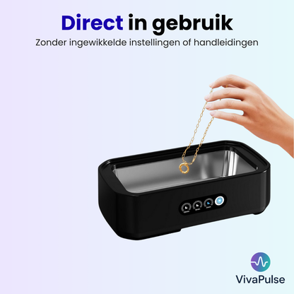 VivaPulse® Premium Ultrasoon Reiniger 650ML | Breng de Glans en Hygiëne van Uw Kostbaarste Items Terug