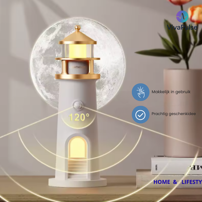 VivaPulse® Lamp met Maan Projector | Lichtgevende Vuurtoren